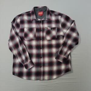 Coleman Flannel Plaid Rugged Wear Long-Sleeve Button up Shirt Men's XL